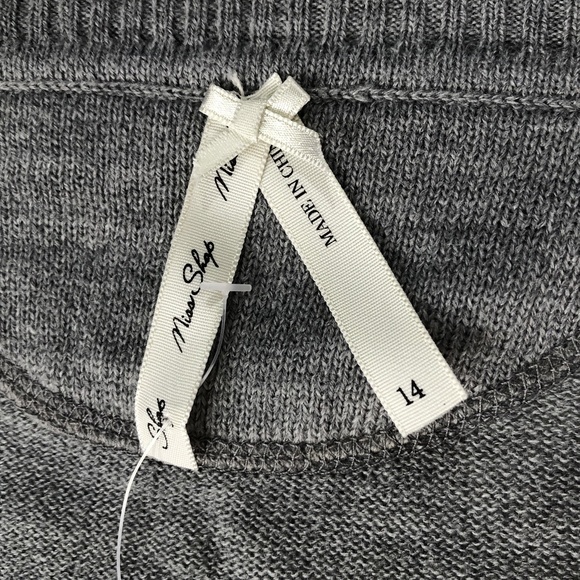 Miss Shop NWT 14 argyle pattern jumper sweater knit grey pink purple preppy - Picture 4 of 8